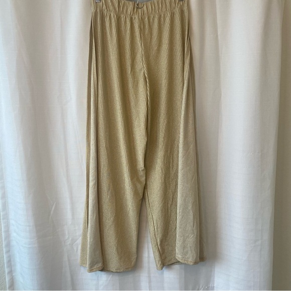 ASYOU flared split side beach pants in gold size 8 - Picture 11 of 14
